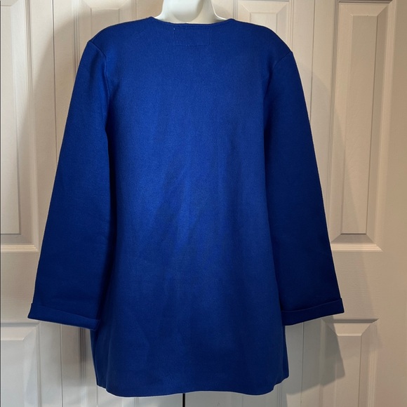 Pink Martini “Moira”‎ Royal Blue Open Face Cardigan Sweater Size M NWT - Picture 6 of 12